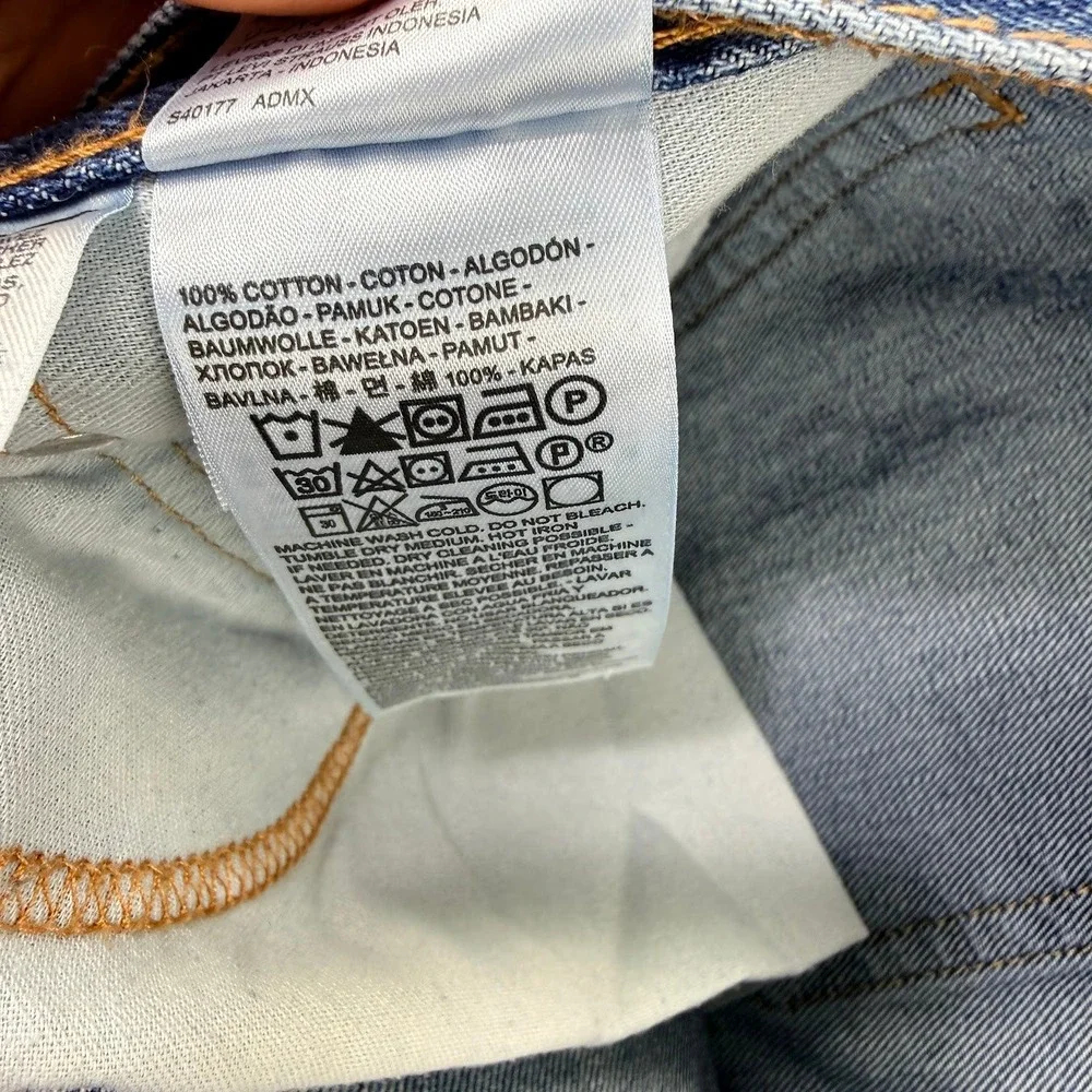 Levis‎ 505 Regular Fit Mens Jeans Blue Straight Leg Denim 40x30 (40x29)